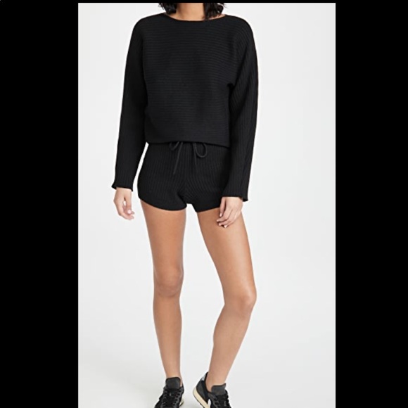 Reformation Cort Ribbed Sweater AND shorts Size Medium, in Gossamer - Picture 8 of 15